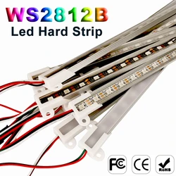 WS2812B LED 스트립 바 캐비닛 빛 개별적으로 RGB IC DC5V WS2812 U 프로필 알루미늄 쉘 PVC 커버 50/33cm