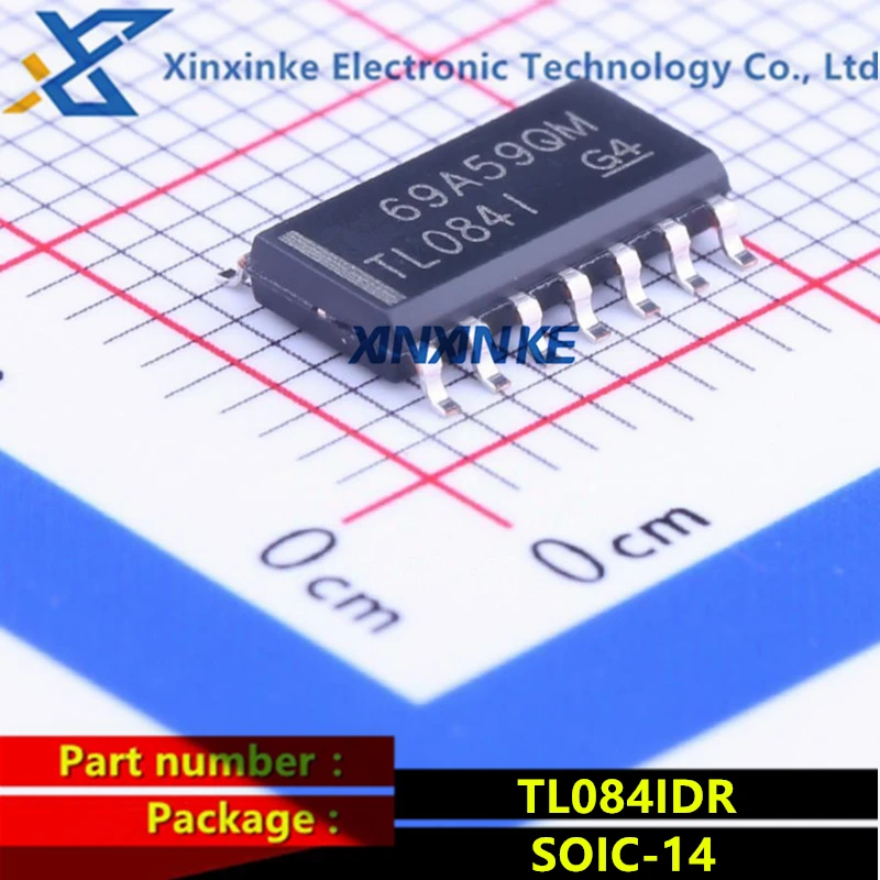 10PCS TL084IDR TL084I SOIC-14 Operational Amplifiers - Op Amps Quad JFET Neg Input Amplifier ICs Brand New Original