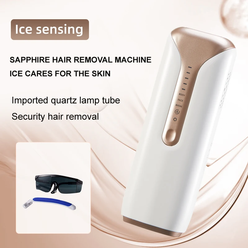 

Laser Hair Removal with Sapphire Ice Cool Painless miley 3 in1 Home IPL Device for Women Men Permanent Face Body Depilation