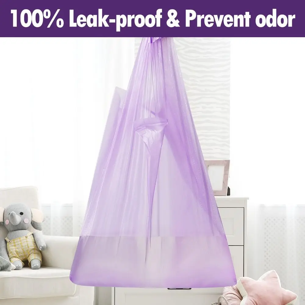 100/200 قطعة كيس النفايات المحمولة مانعة للتسرب المعطرة سعة كبيرة أكياس الحفاض القابل للتصرف أكياس النظافة متعددة الوظائف #2