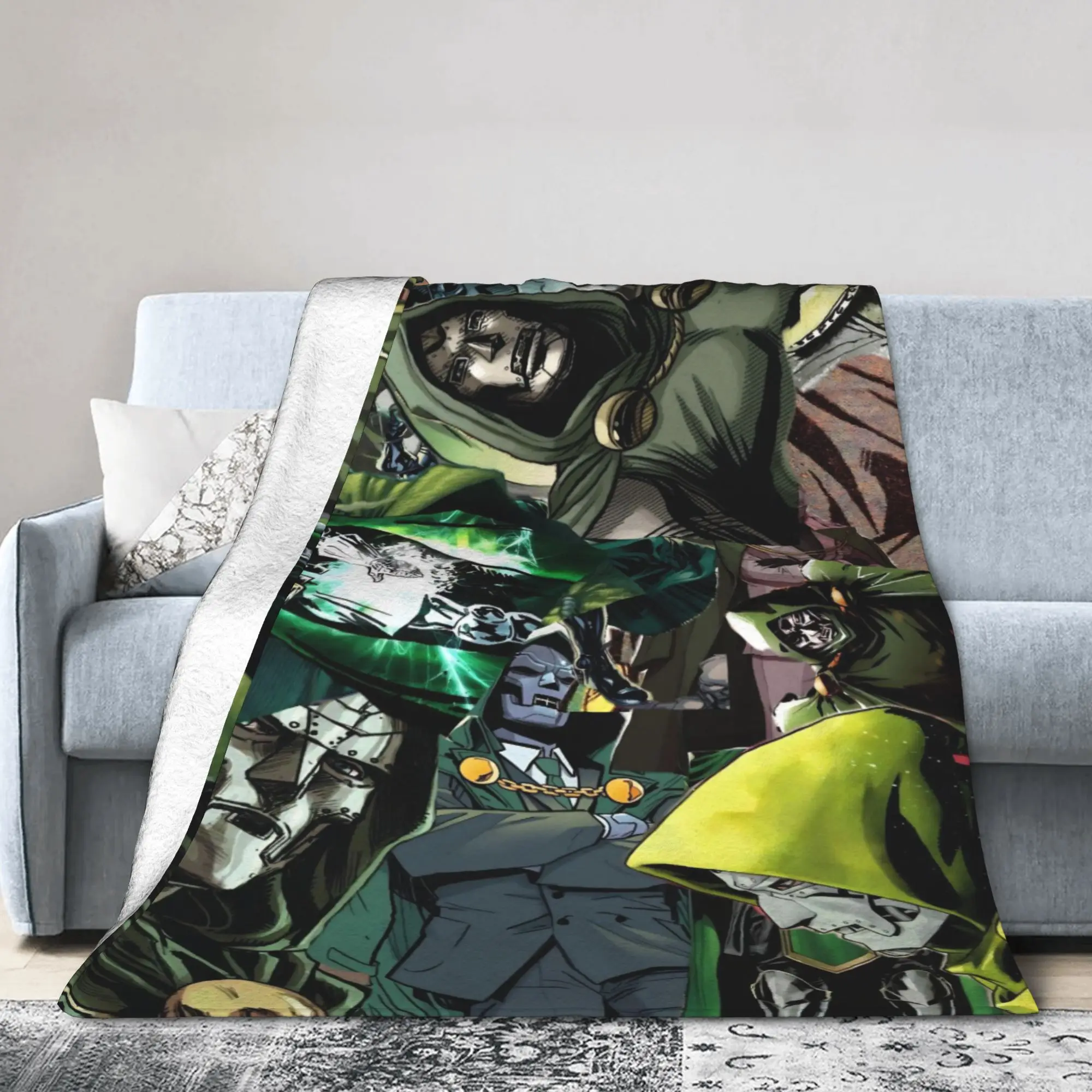 Dr Dooms Manga Blanket Fleece Summer Air Conditioning  Portable Warm Throw Blankets for Sofa Bedroom Quilt