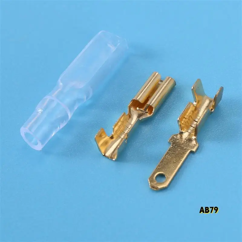 1000 Uds hembra macho terminales de engarzado de pala manga conector de envoltura de cable para 22-16 Awg 2,8 Mm