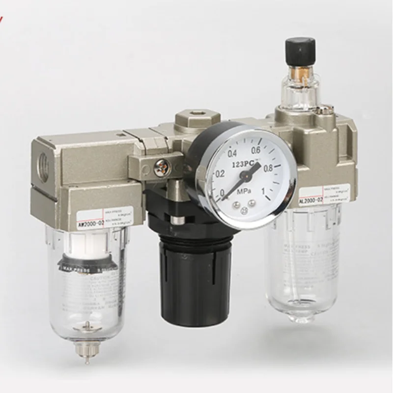 Pneumatic air source processor triple unit AC2000-02 with automatic drainage AC3000-03 pressure regulating valve filter