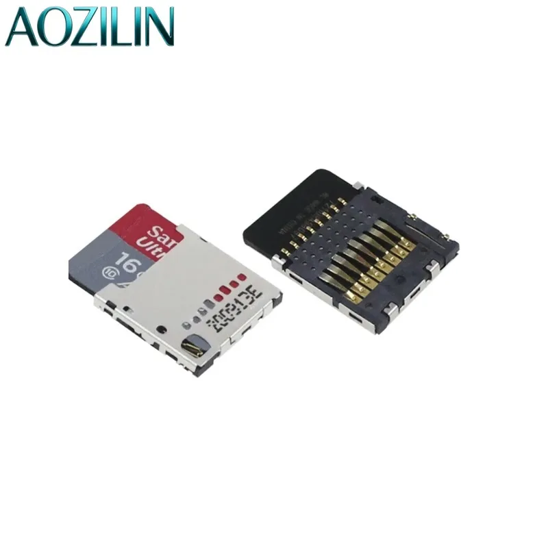 Push‑Pull MicroSD TF Card Socket Memory Storage Slot Replacement Part For 4/3/Zero Single‑Board Computer DIY Repair Project
