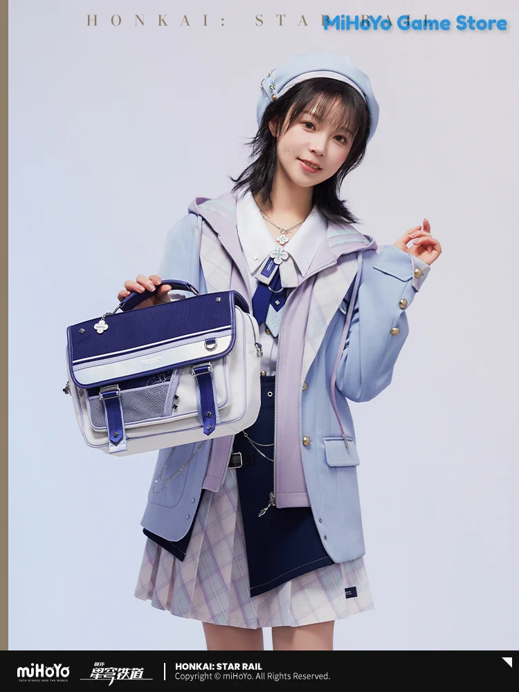 [Genuine] March 7th Satchel MiHoYo Original Honkai:Star Rail March 7 Theme Impression Series Uniform Bag Couple Canvas Bag Gifts