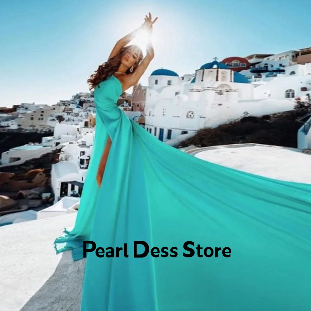 

Pearl Birthday Dresses Luxury 2024 Sexy High Slit Deep V Neck One Shoulder Long Party Dress for Women Special Occasion Dresses