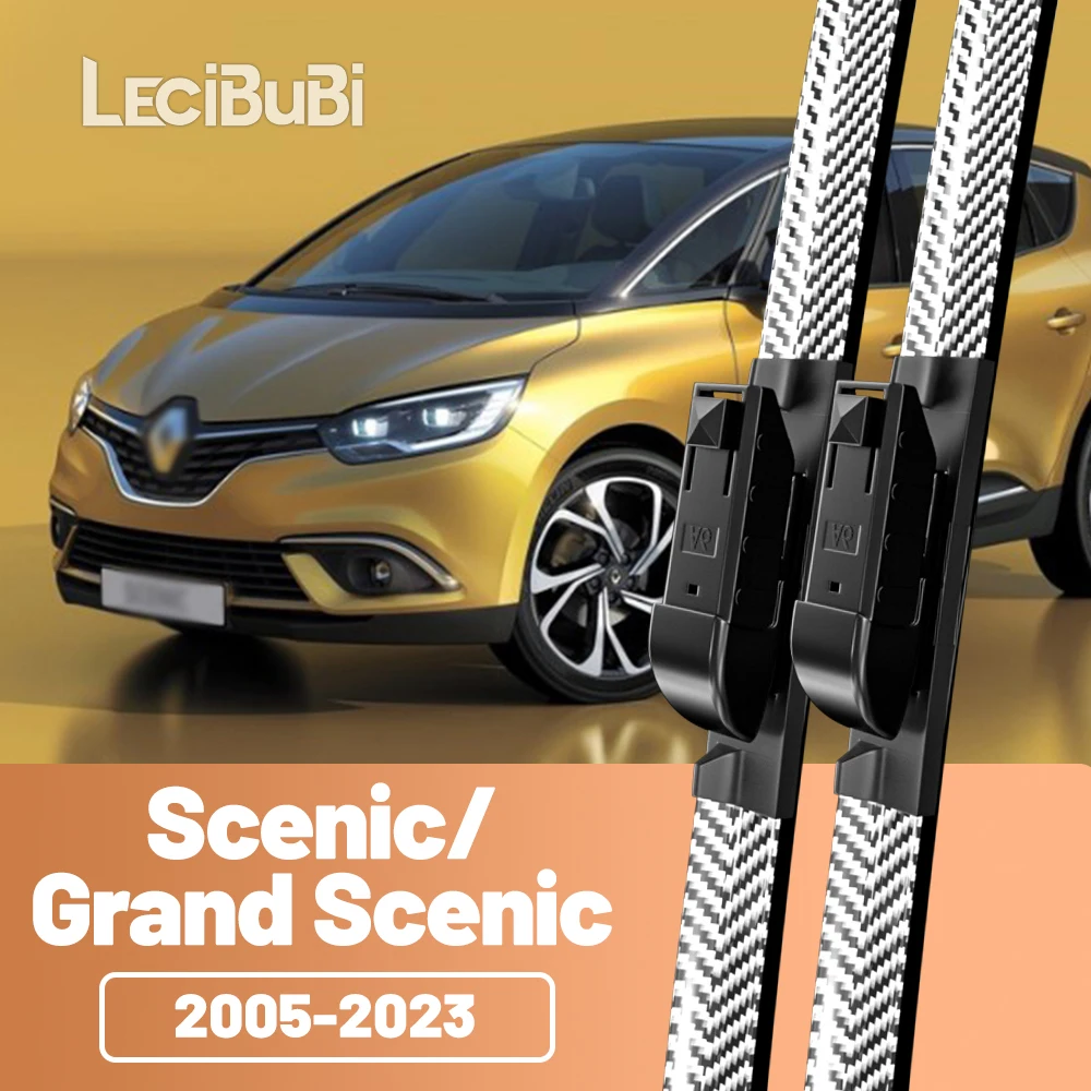 2 stücke Frontscheibe Scheibenwischerblätter Carbon Faser Scheibenwischer Für Renault Scenic Grand Scenic 2 3 4 2005-2023 2008 2009 2016