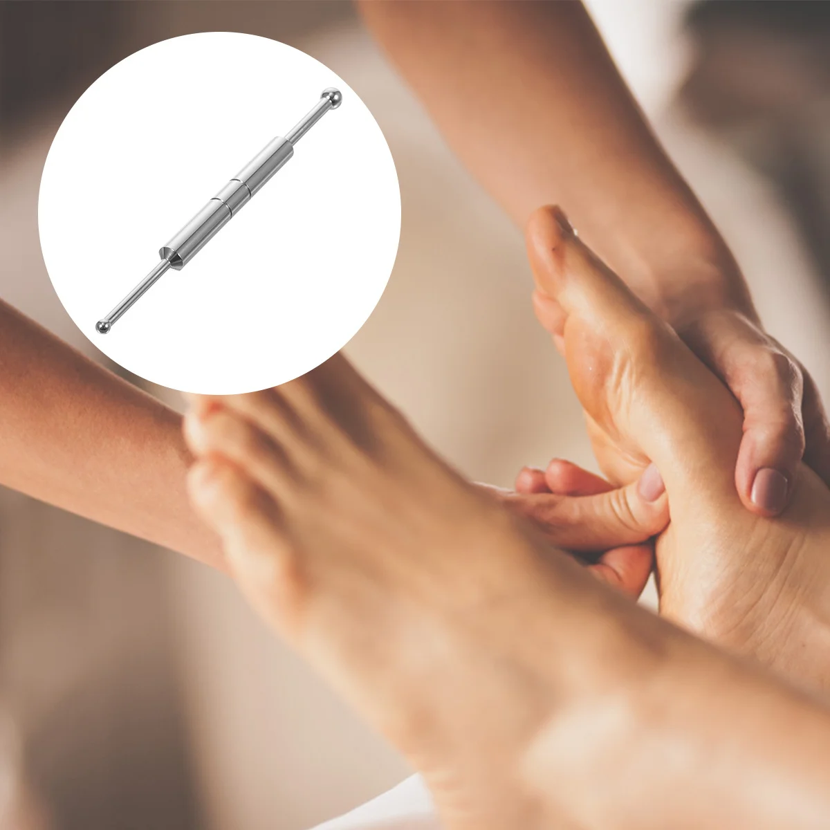 ステンレス鋼のツボペン 耐久性があり、安全で便利なシンプルなデザイン 快適なグリップ 顔のツボマッサージに最適 金属