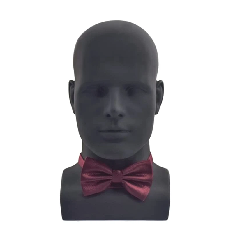 2X Male Mannequin Head Professional Manikin Head For Display Wigs Hats Headphone Display Stand (Matte Black)