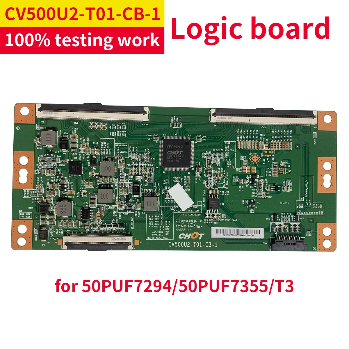 

Материнская плата для 50PUF7294/50PUF7355/T3 CV500U2-T01-CB-1 T-con board