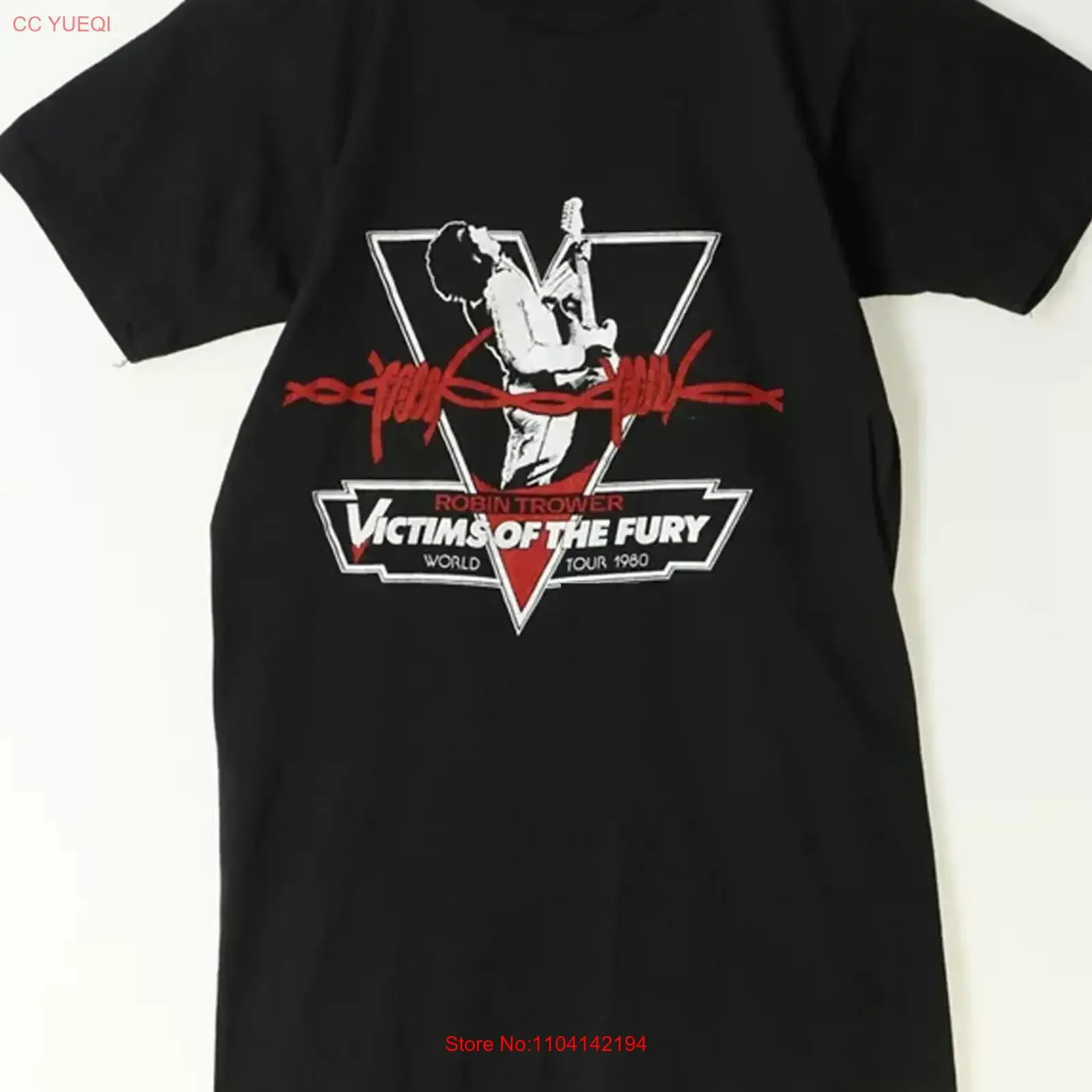 Robin Trower victims of the fury black T shirt All sizes TD177 vintage Washed Versatile Breathable Slightly