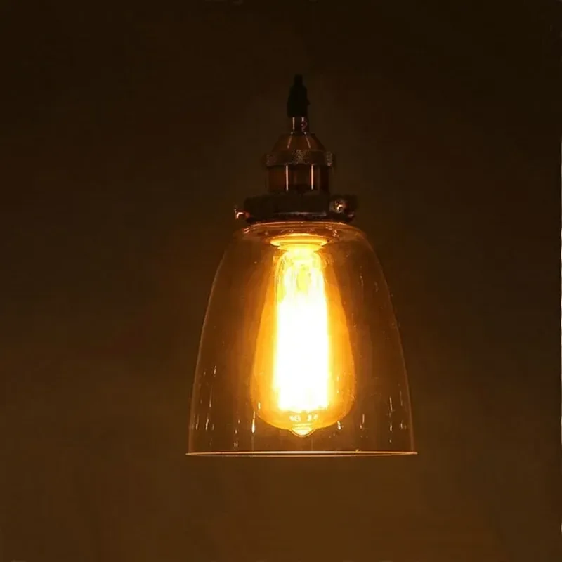 Vidro criativo LED Lâmpada pingente, American Vintage Country, Lâmpada Edison, Sala de jantar, Cozinha, Casa Simples Lâmpada, E27