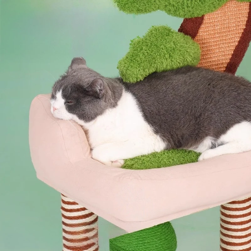 Potted cat climbing frame scratching board cat tree cat nest integrated grinding claws