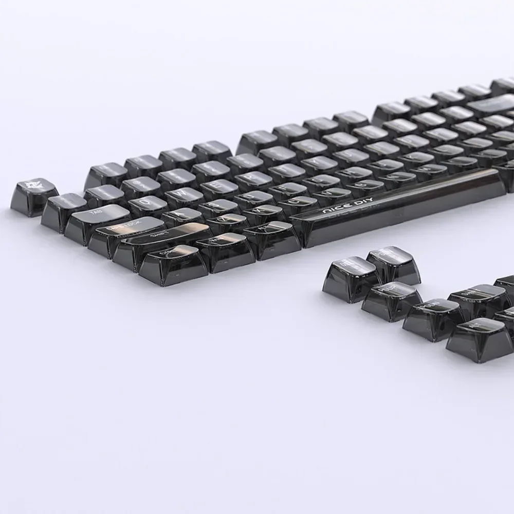 

Keycap 119 Keys MDA Height PC Black Gee Snake Crystal Theme for MX Switch 60/84/90/104/108 Mechanical Keyboard