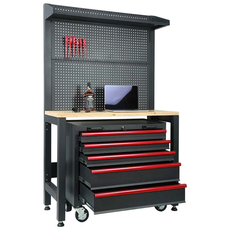 

Workshop Durable Garage Trolley Tool Cart Box Garage Metal Tool Cabinet Tool Trolley with Wheels