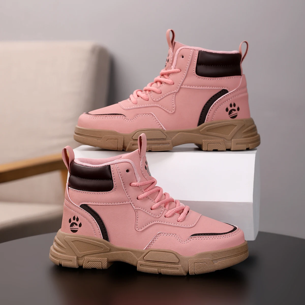 

Autumn Children Shoes Girls Fashion Boots New Design Comfortable Lace Up Sports Outdoor Sneaker Ankle Boots for Girls Boy