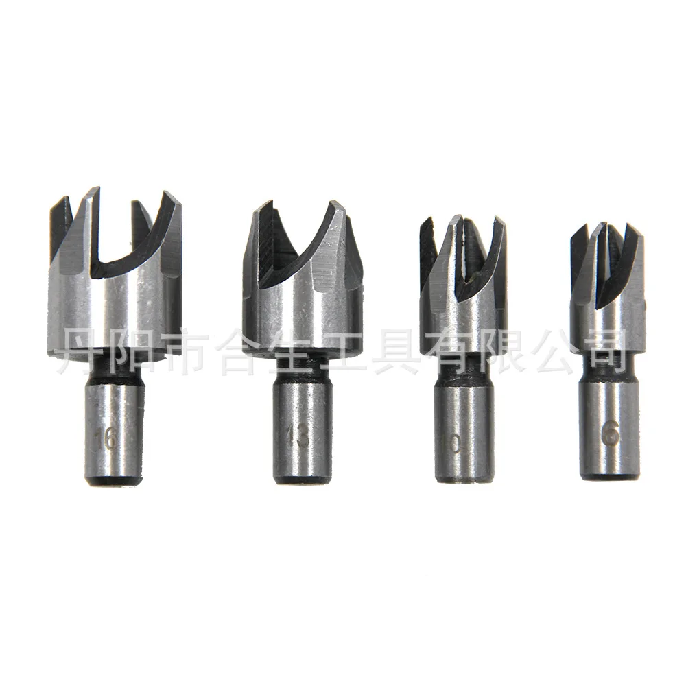 4pcs 6/10/13/16mm Carbon Steel Woodworking Wood Plug Hole Cutter Drill Bit Dowel Maker Claw Type Cork Drille