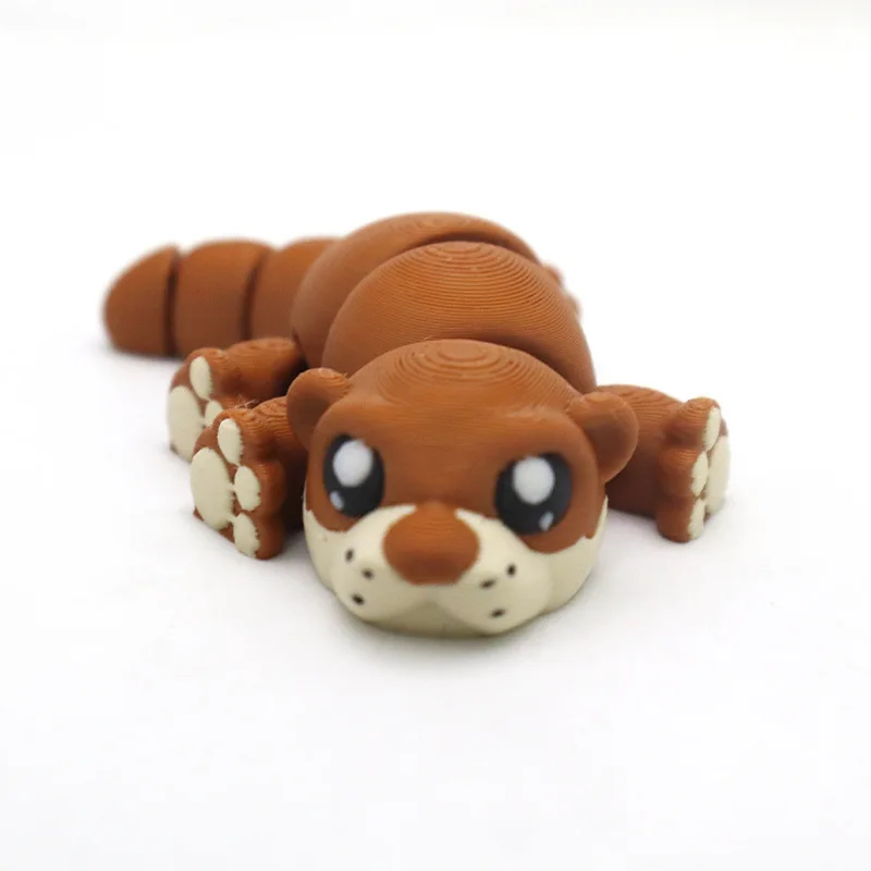 

Cute Wildlife Otter 3D Printed Toys Joints Movable Simulation Animal Otter Toy Model Home Decoration Crafts Children's Gifts