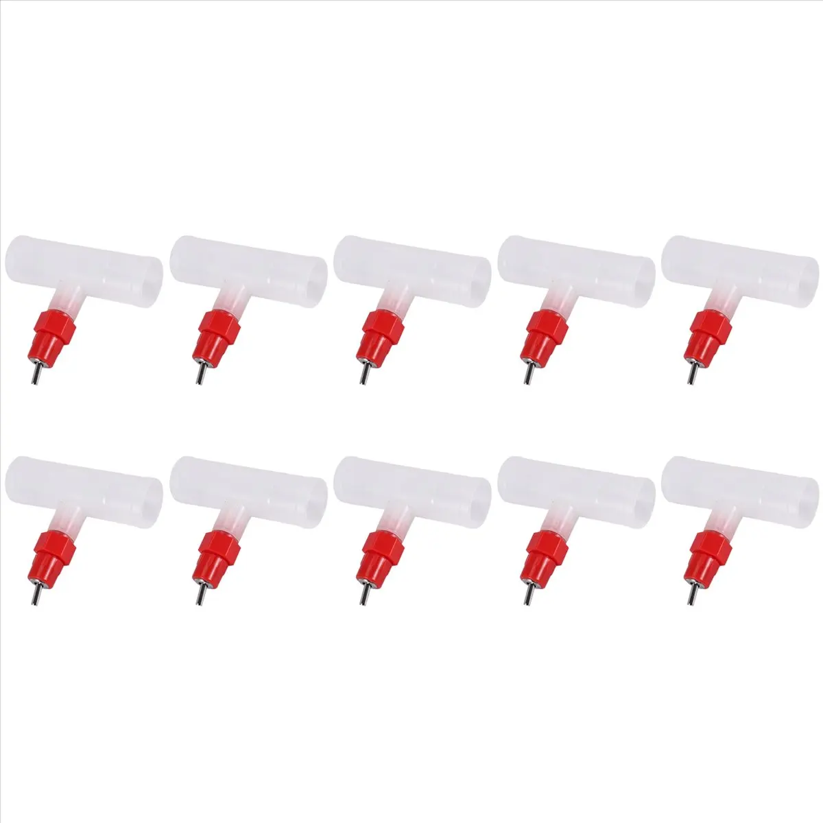 【Great Sell】 Chicken Nipples Tee Fittings - Fully Automatic Poultry Waterers Kit Chicken Water Drinker 10 Pack