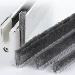 10M 5mm x 8mm aluminum sliding door window dust proof brush seal strip weatherstrip draught excluder seal tape door gasket