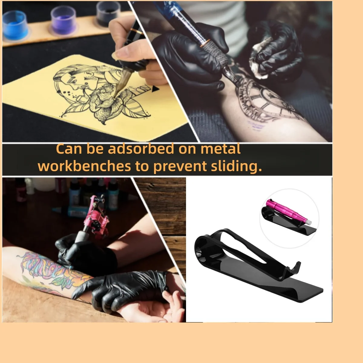 Tattoo pen holder plastic display stand suitable for tattoo artists and tattoo studios as tattoo accessory tools
