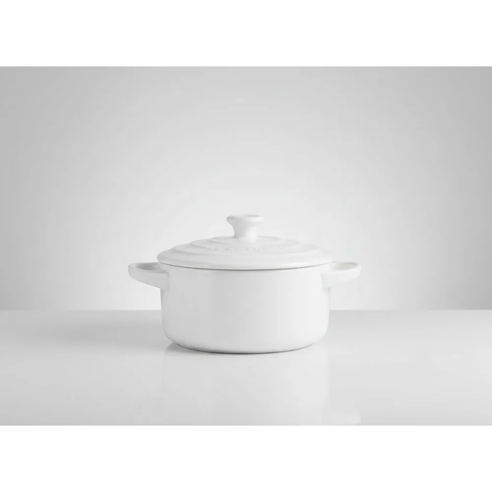 

Premium Stoneware Mini Cocotte, 24 oz White - Ideal for Bakers & Home Cooks