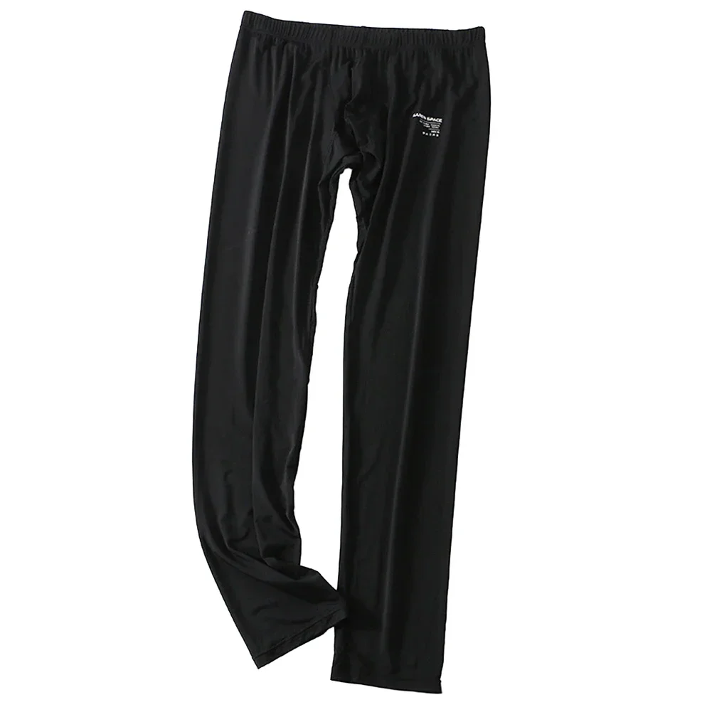 Mens Ice Silk Long Johns Homme Sleepwear Underwear Bottom Trousers Ultra-Thin