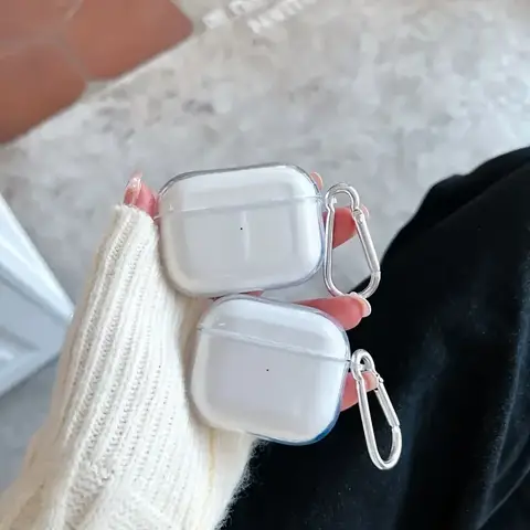 Capa de fone de ouvido tpu transparente macio para airpods pro3 2025 airpods 4 2024 capa transparente à prova de choque para airpods 1 2 3 2021 capa