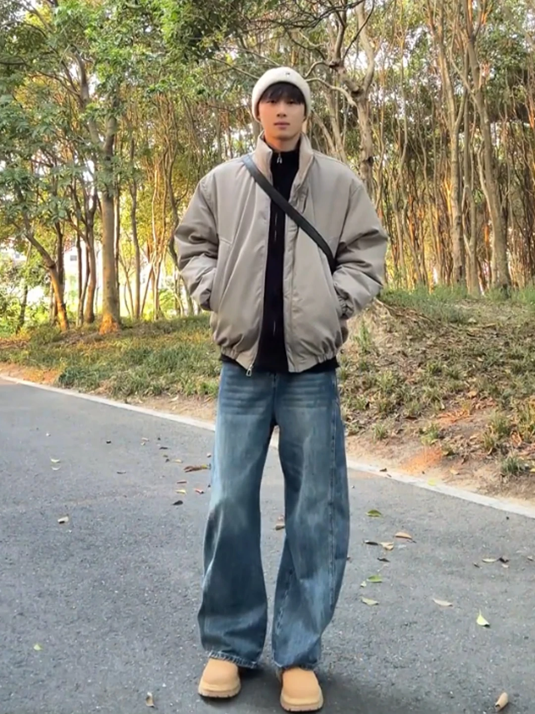 

Deep Blue Straight Leg Men's Jeans American Sle High Street Wide Leg Knife Pants Cleanfit Men's Pants Autumn Winter Casual