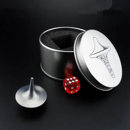 HOT Sale Silver Inception Zinc Alloy Spinning Top Totem with Plastic Dice Gift Collection