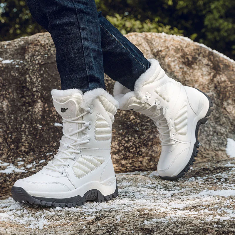 

Womens Mid Calf Snow Boots Quality Waterproof Non Slip Hiking Boots For Woman Super Warm Winter Shoes Designer Shoes Botas Mujer