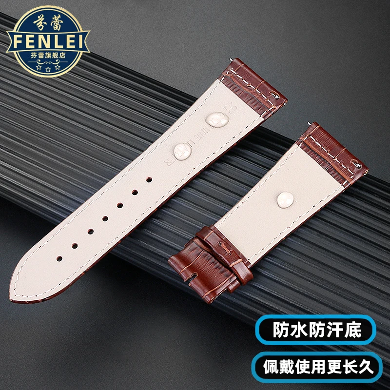 For Frank Muller FM Roman Scale 6002M 6000H Diesel Genuine Leather Strap Men\'s Leather Bracelet Quick Release Watchband 26mm 30