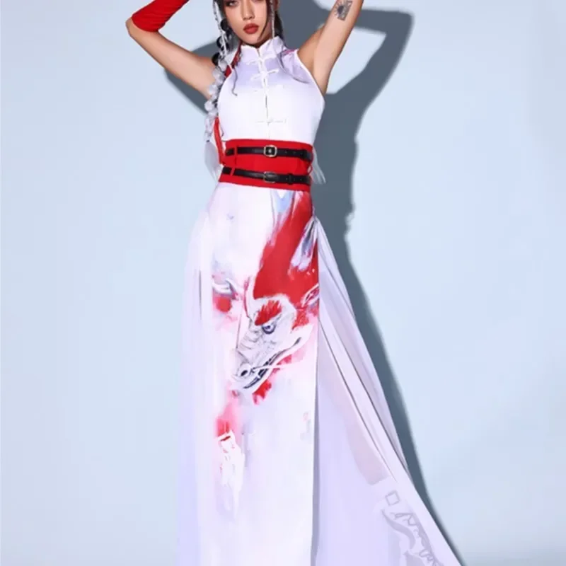 Chinese Style Jazz Dance Costume Korean Women's Team Performance Inspiring Song-Promotion