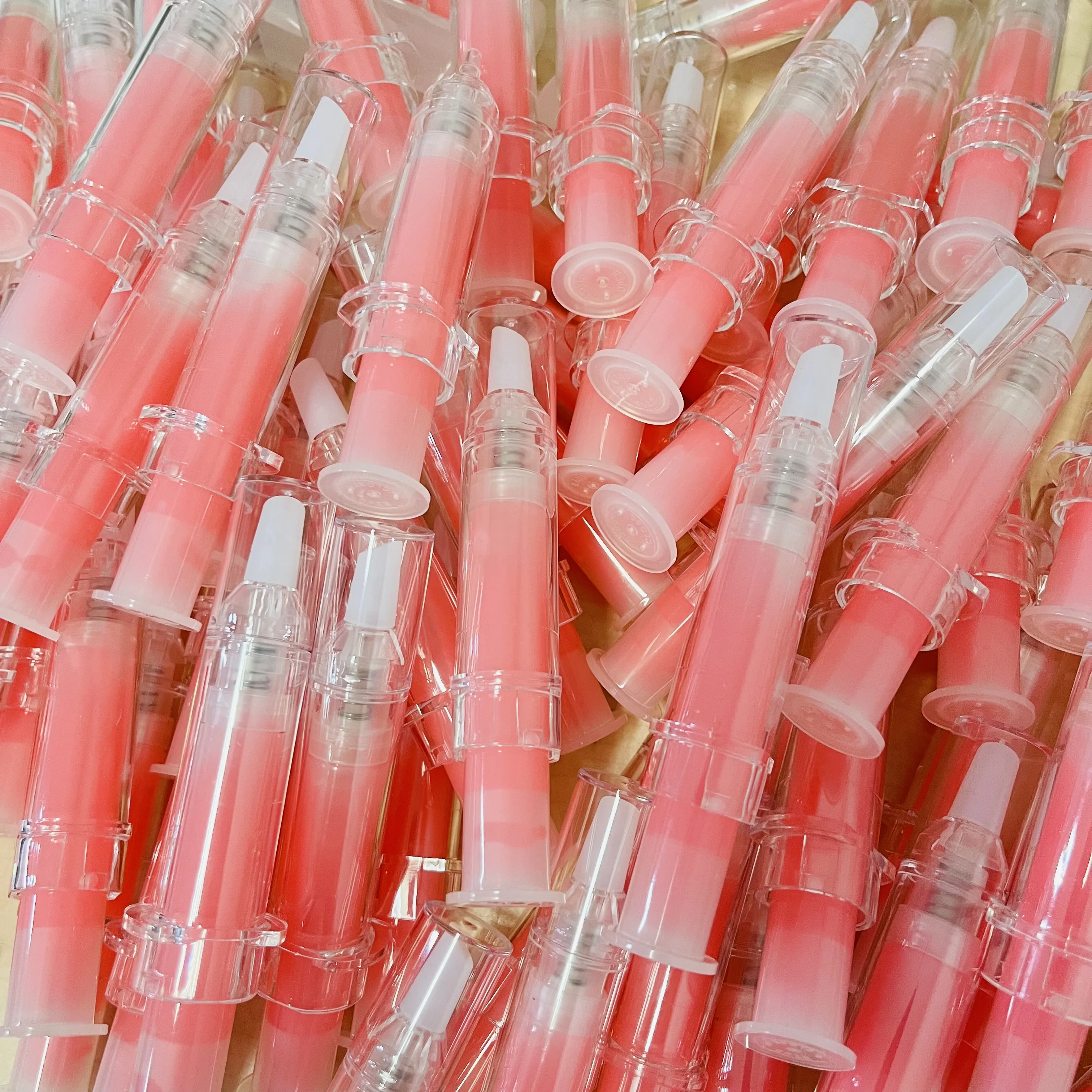 Customized Logo 60pcs lip fuller lip booster syringe tinted lip plumper gloss Private Label