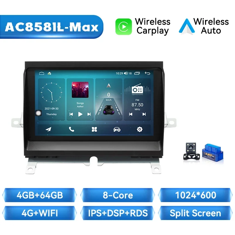 AI Voice Draadloze Carplay Android Auto Multimedia Speler Voor Land Rover Discovery 3 LR3 L319 2004-2009 navigatie 4G Wifi