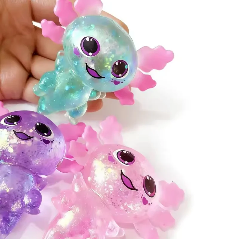Colorful Salamander Maltose Fidgets Ornament Squishy Malt Sugar Stretchy Axolotl Fun Squeeze Birthday