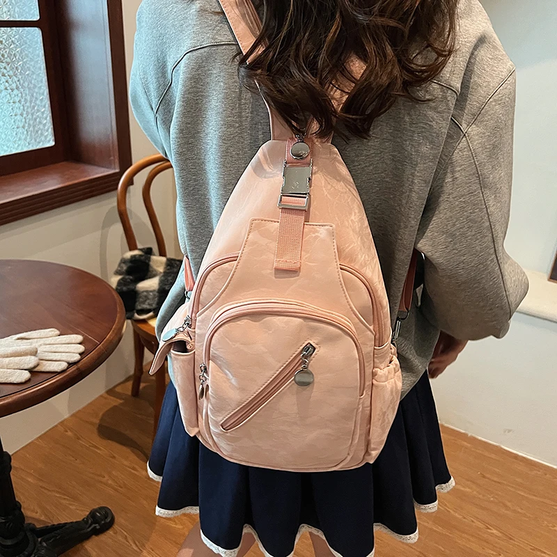 Mochilas de moda de hilo de coser, gran oferta de 2025, bolsos para mujer con cremallera, bolsillo Interior de nailon con cremallera, bolsos de hombro para mujer