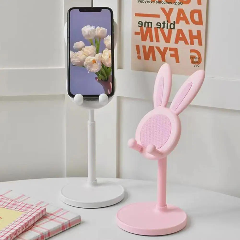 Adjustable Cell Phone Stand Lifting Lazy Holder Lovely Rabbit Mobile Phone Holder Phone Accessories Universal For Ipad Iphone