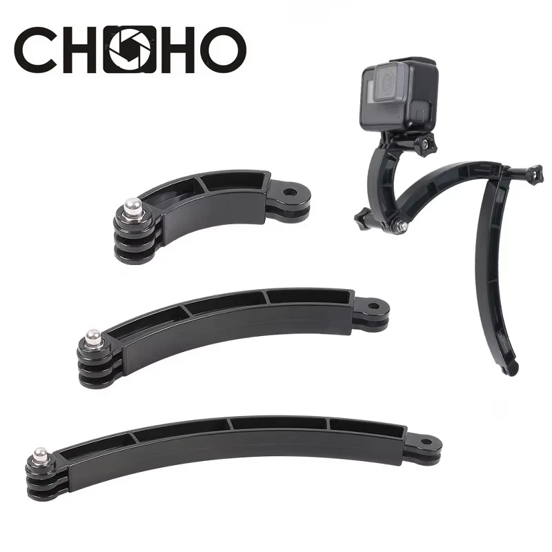 Dla GoPro 13 Akcesoria Selfie Stick Helmet Arm zakrzywione przedłużenie 3-drożne dla go pro HERO 11 12 Dji OSMO Action 4 3 Camera