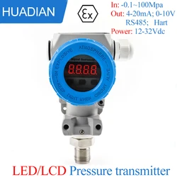 4-20ma LED Water Pressure Sensor For Gas And Liquid Steam Pressure Transmitter