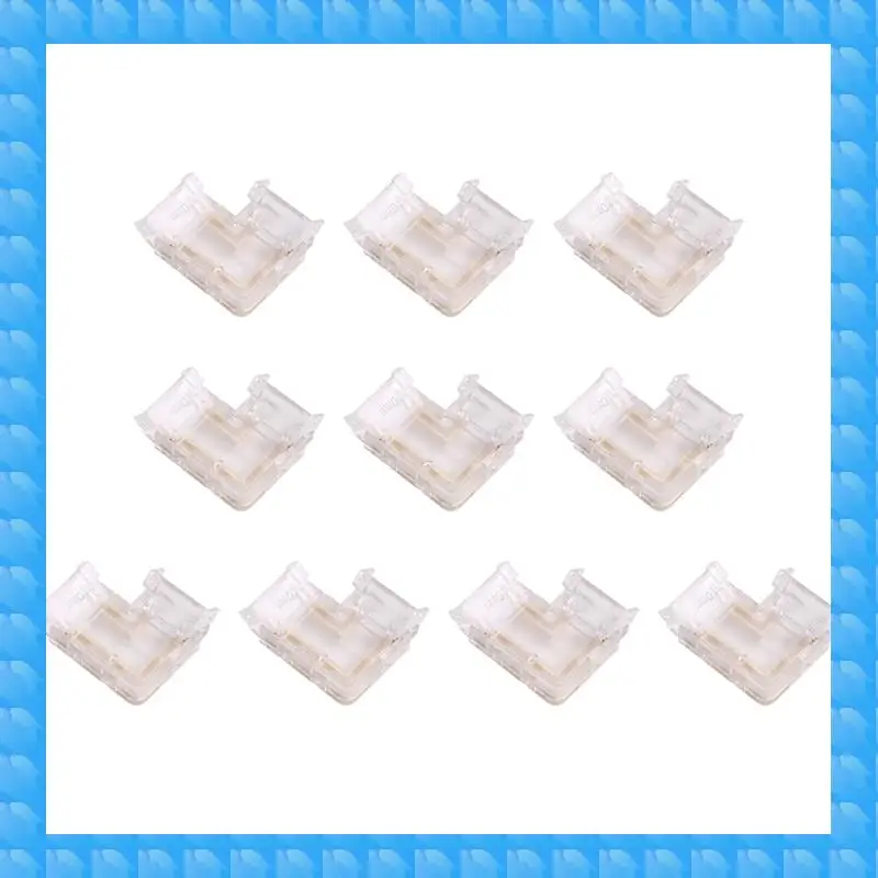 

ETRT для 10 мм 4PIN O4P-10-L COB светодиодная лента прозрачный беспаечный разъем для шляпы 10 шт. с L-образной хрустальной пряжкой