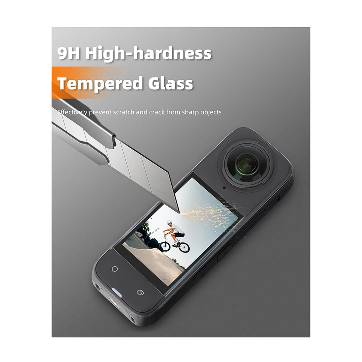 Tempered Film for Insta360 X4 Curved Tempered Film HD Anti-Burst Anti-Scratch Protective Film Accessories,1SetJAS