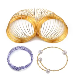 100 döngüler/Lot 0.6mm paslanmaz çelik tel bilezik yaka bellek tel takı yapımı için halka tel kordonlar DIY aksesuarları malzemeleri