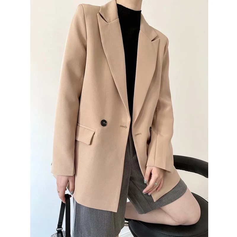 Light Luxury Trafes Blazer Suit Spring and Autumn Women's Fashion Loose Button Casual Versatile Jacket Office OutWear Jacket