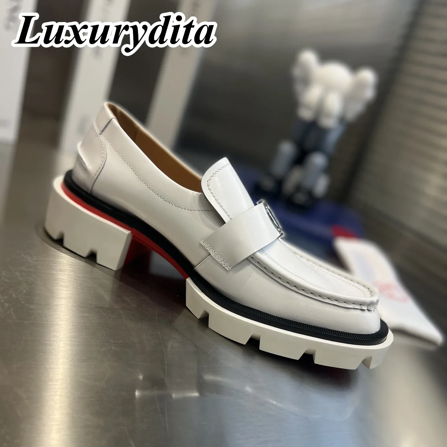

Top High Quality Men Trendy Casual Boots Luxury Mens Real Leather boots Size 39-47 Designr Red sole Business dress Ankle boots