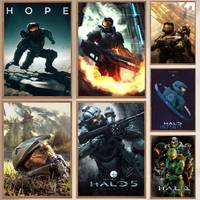 Game H-Halo Cool I-Infinite Poster HD Art Sticky Wall Poster Waterproof Aesthetic Decor For Home Living Room.