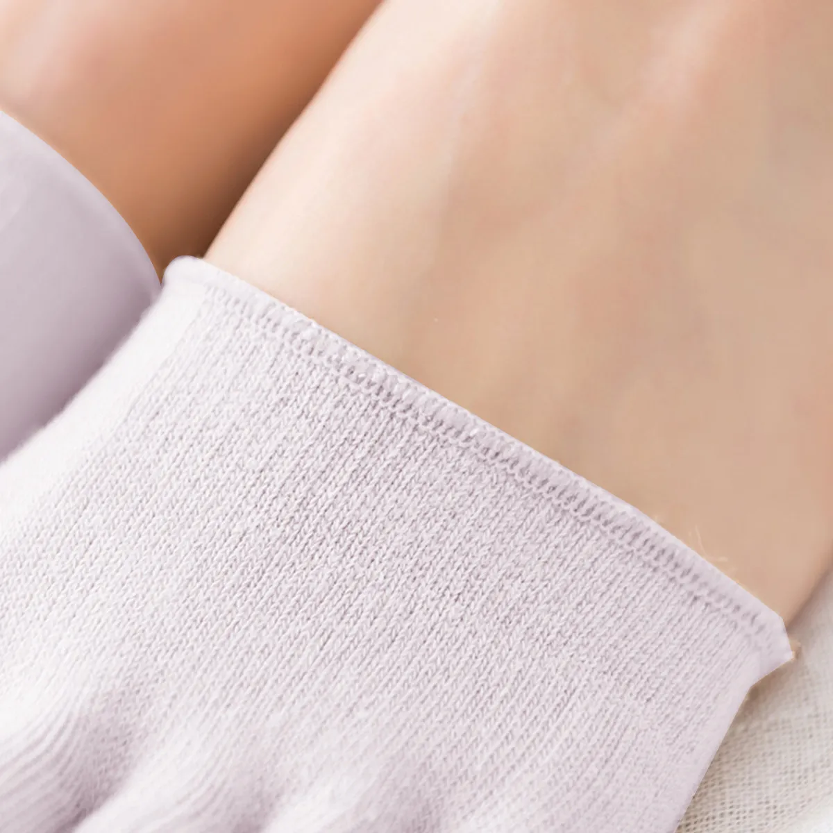 Five Toe Half Socks 4 Pairs White Cotton Open Toe Breathable Sweat Wicking Non Slip Yoga Forefoot Pads