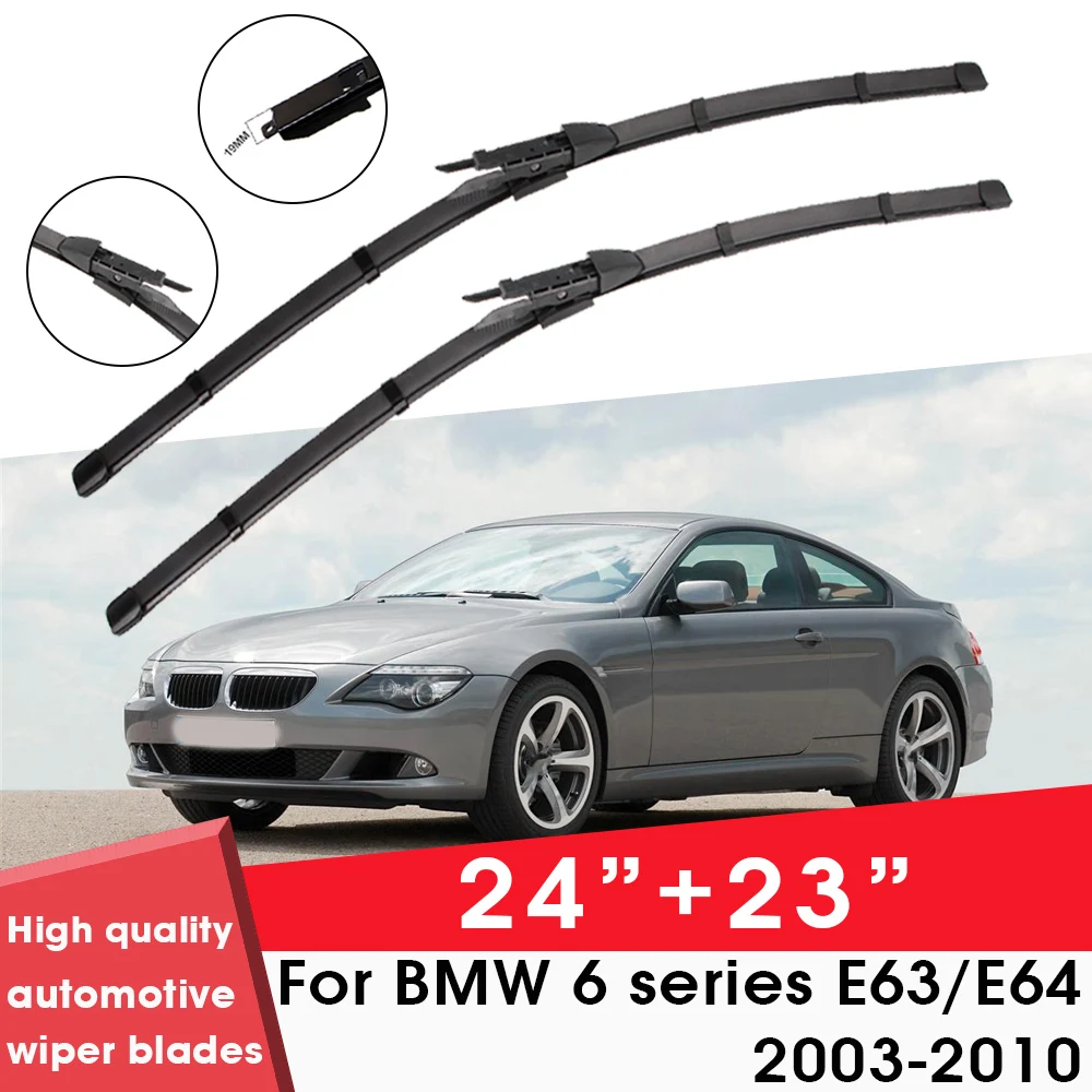 

Car Wiper Blade For BMW 6 series E63/E64 2003-2010 24"+ 23" Windshield Windscreen Clean Naturl Rubber Cars Wipers Accessories