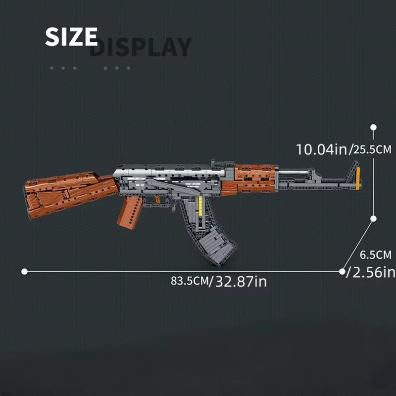 Russia AK-47 Pistola Fucile d'assalto Proiettili MOC Building Blocks Inserto Piccole particelle di tiro Modello di gioco Mattoni Assemblaggio Regalo per bambini
