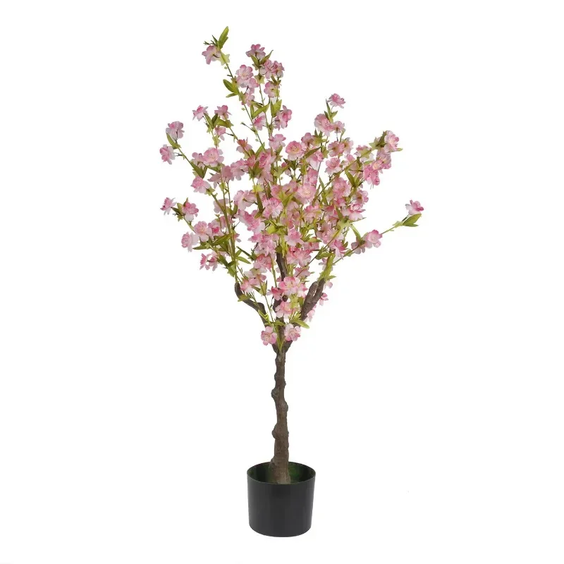 

2.5M indoor wedding decoration pink bionic cherry blossom arched canopy artificial cherry blossom tree for wedding